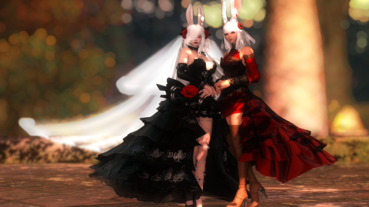 LormaFFXIV's tweet photo. I couldn't be any more honoured to be a part of the wonderful @BadBunnyXIV and @GearXIV's EB as her maid of honour. I'm saving all my words of admiration for tomorrow's speech so, for now, I will say is... CONGRATULATIONS YOU TWO I LOVE YOU BOTH SO MUCH! 🎉😘 https://t.co/SE7as1YIez
