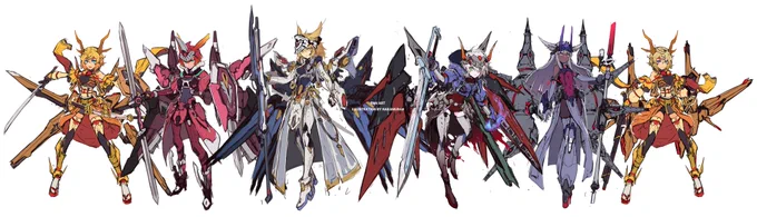 前にTwitterで公開した擬人化SEED DESTINYのラフをPixivにも投稿しました  