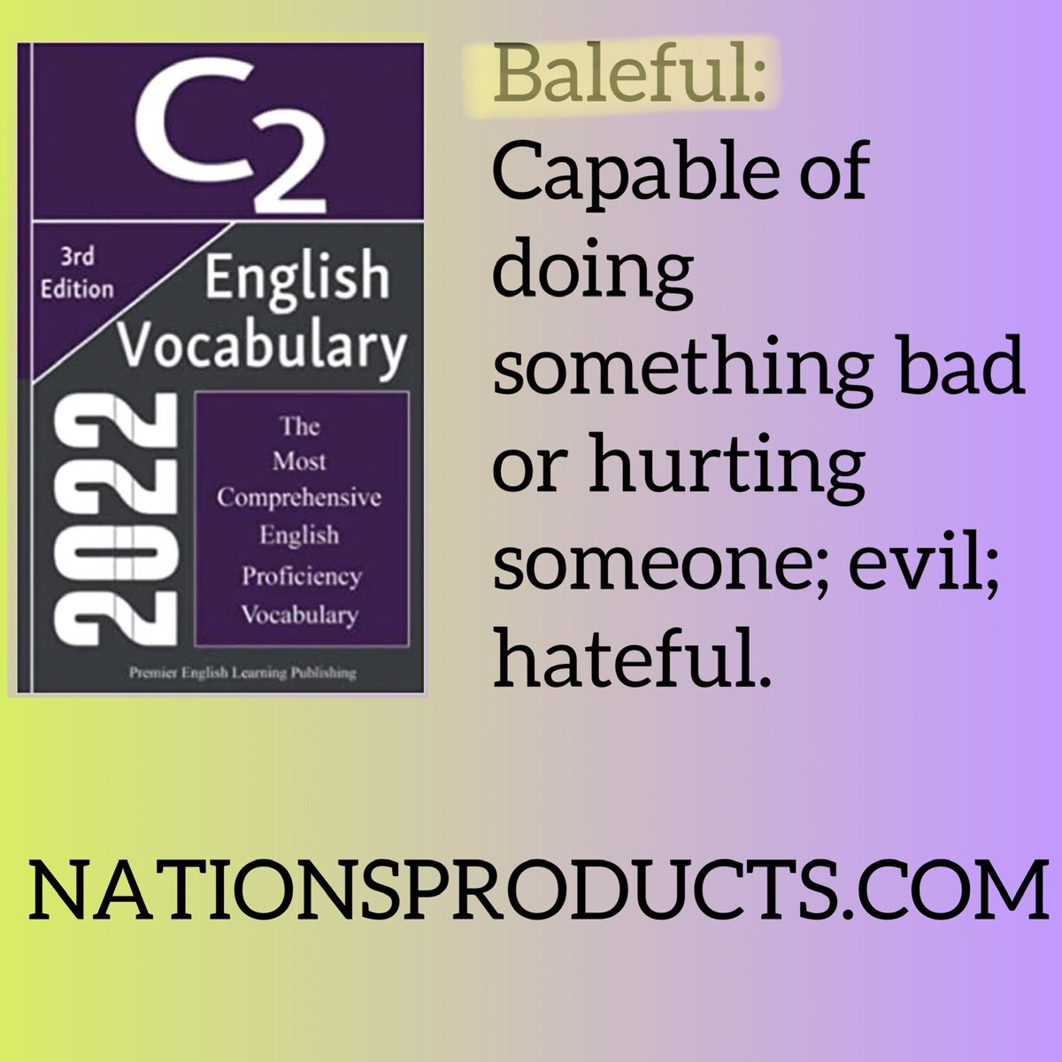 NadineMuhammad's tweet photo. We are all capable of committing #baleful acts towards one another, therefore praying constantly throughout the day is essential.
#WordsMatter #WordOfTheDay https://t.co/Nh5PHx6nZ6