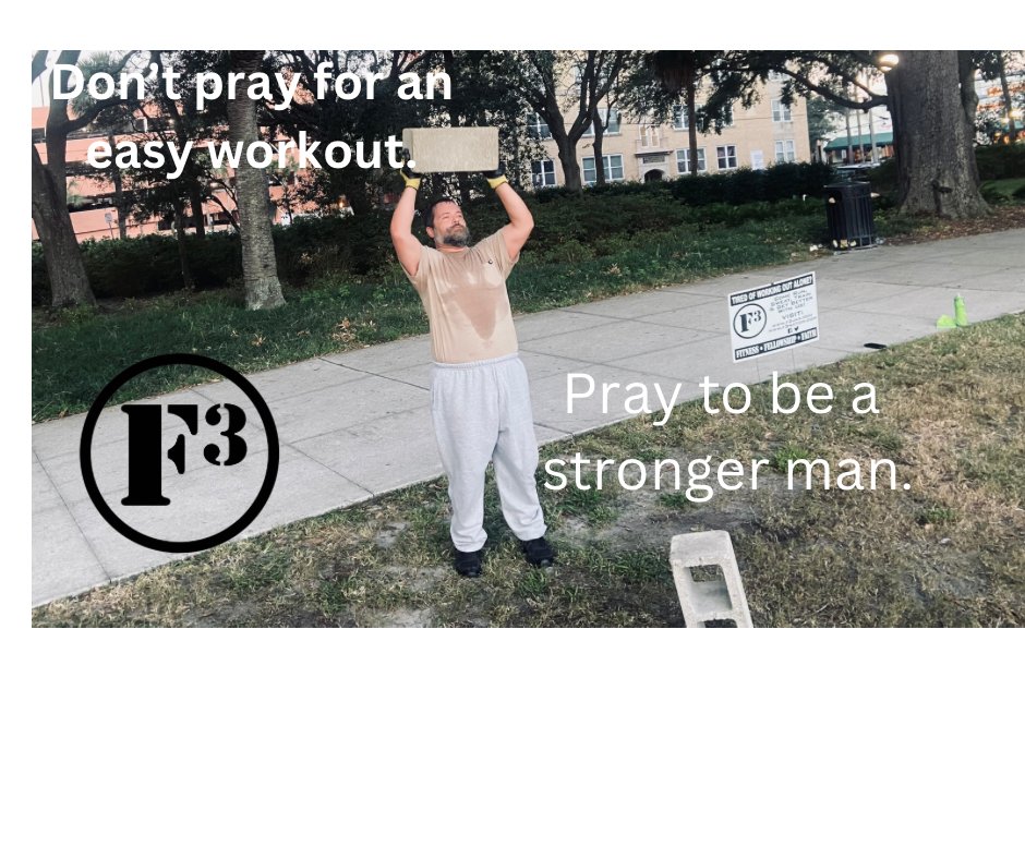 Nothing to see here, but a strong man getting stronger! <a href="/F3Jacksonville/">F3Jacksonville</a> <a href="/F3Nation/">F3</a> 
#3strandedcord #heisenhelper #heisendora