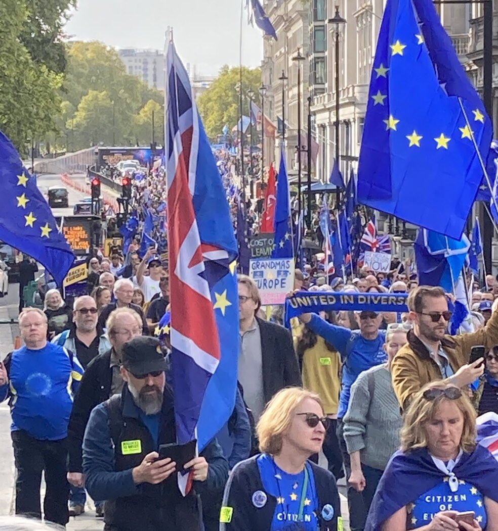 Even more people than expected at the #RejoinEU march in London.