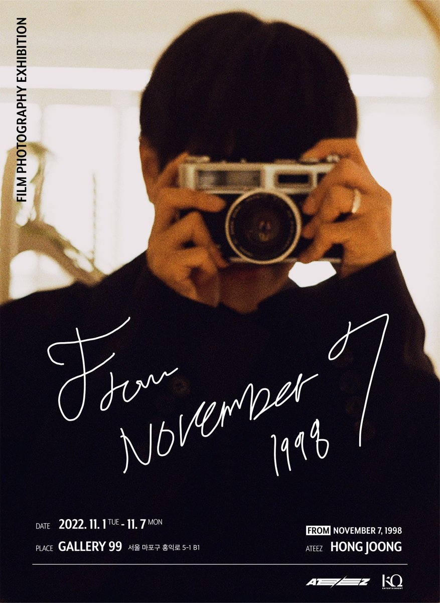 [📷] ATEEZ HONG JOONG FILM PHOTOGRAPHY EXHIBITION [FROM NOVEMBER 7, 1998] ⠀ 🗓 2022. 11. 1 - 11. 7 📍 GALLERY 99 ⠀ #ATEEZ #에이티즈 #홍중 #HONGJOONG