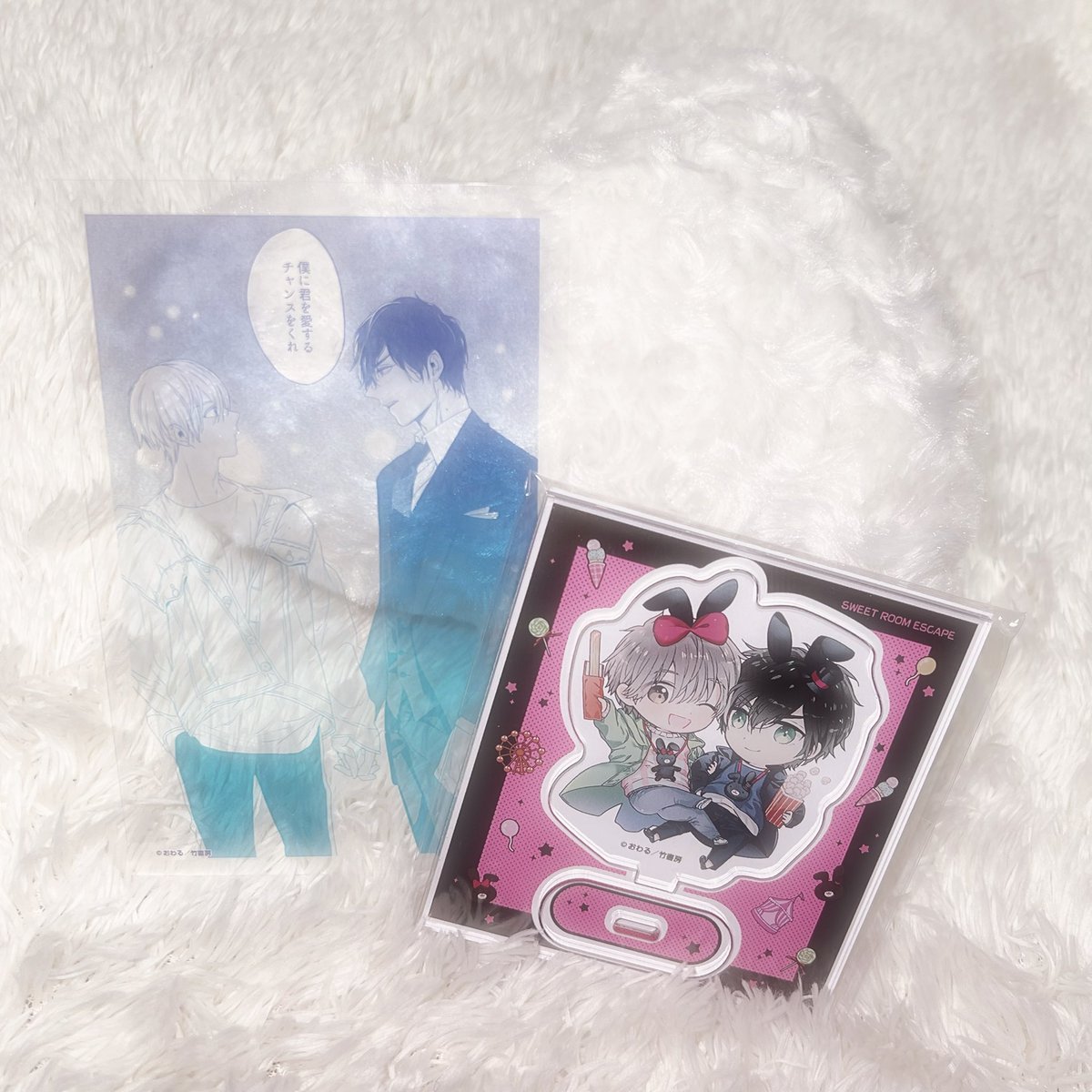 mrO_xx's tweet photo. @_owal_ 
スウィートルームエスケイプのグッズが届きました🎶❕
めちゃくちゃかわいい素敵ですたまらん···· https://t.co/jWotgsW9zf