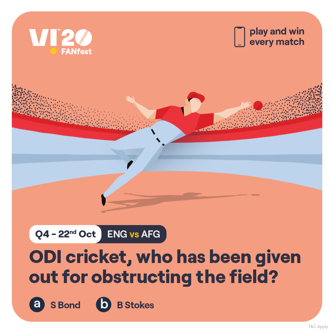Your love for cricket might help you win big. Answer the #Vi20FANfest contest question and you could stand a chance to win an iPhone every match. #ContestAlert #ENGvsAFG