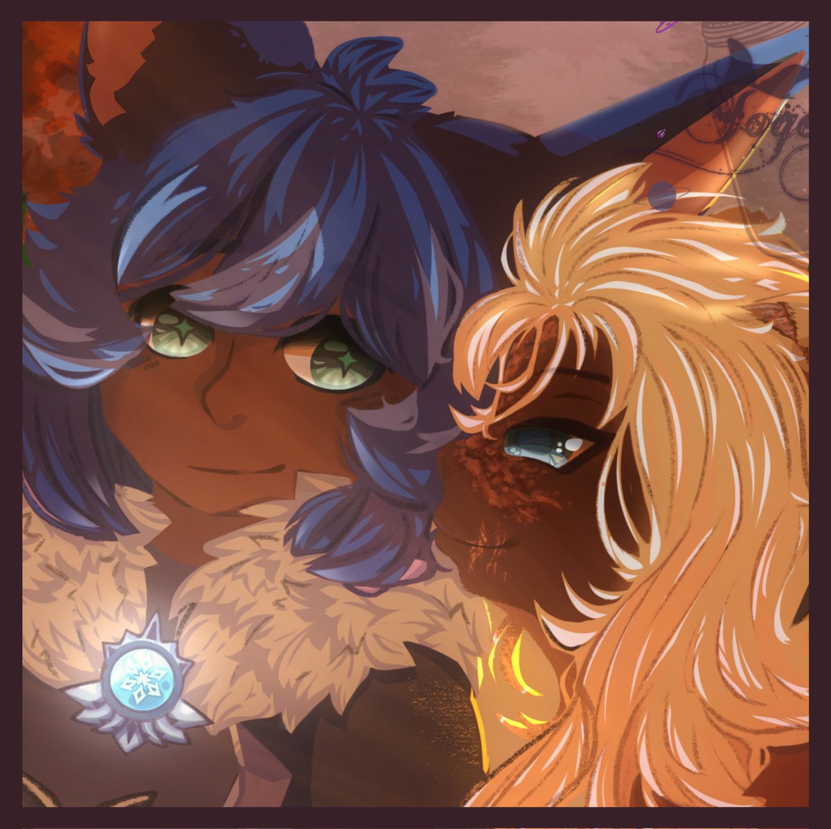 togechiips's tweet photo. Introducing my current fixation: Genshin OCs. Welcome Lucien (left) and Sasha (right)! They are super gay. 

#GenshinImpact #genshinart #originalcharacterart https://t.co/AjaP3dPb01