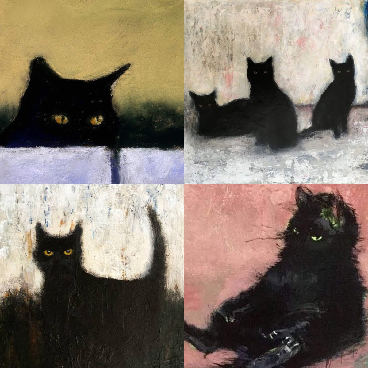 black cats — in art