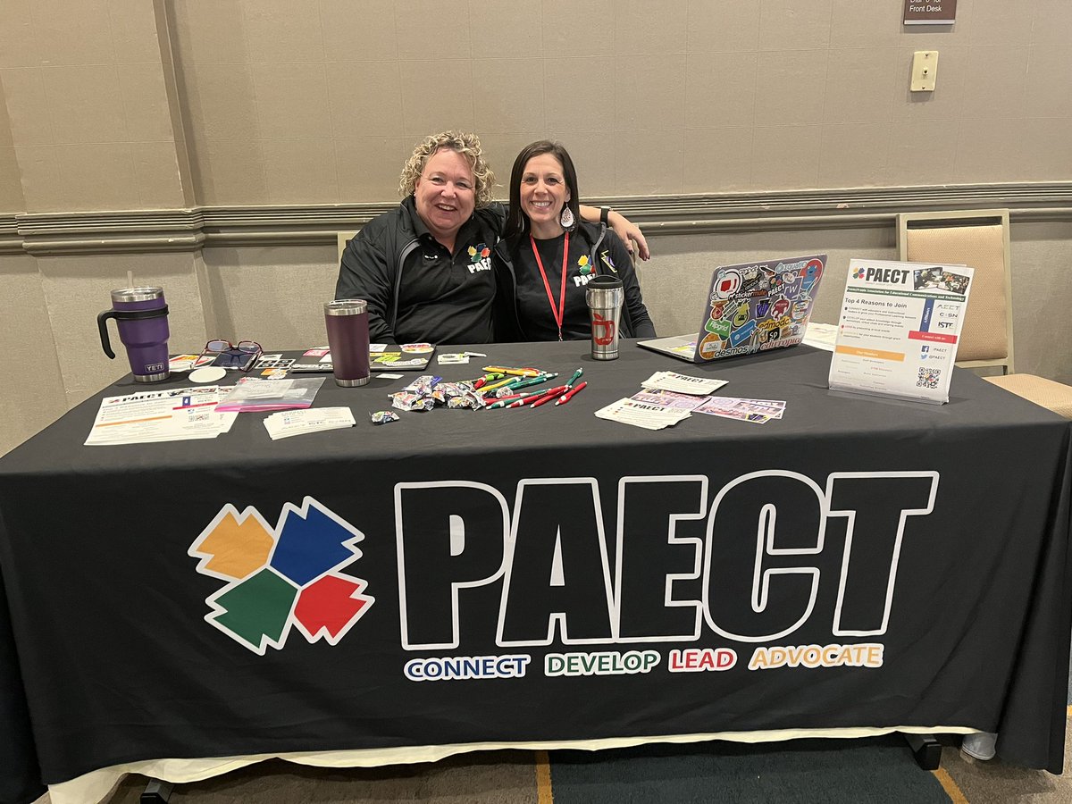 Representing our @keystonespa 💜🌟🖤and @PAECT ❤️💛💚💙#PAProudEducator family at the @PCTELANews #PCTELA22 conference as @nwpaect Elementary ELA teachers #MembersAtLarge     📚✏️📓🌱👩🏻‍🏫 @Tracyteach1