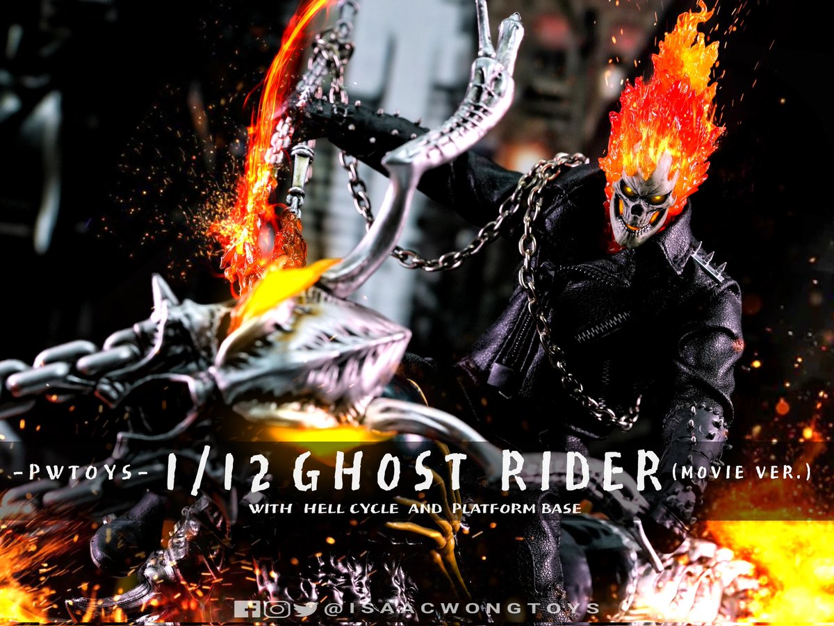 isaacwongtoys's tweet photo. [PW Toys] 1/12 Ghost Rider (Movie ver) + Hell Cycle + Platform Base 
ゴーストライダー 🔥💀🛵

Full Review on my Facebook Page:
https://t.co/8rNwXy6RQx

#pwtoys #ghostrider #Marvel #hellcycle #ゴーストライダー #SHF #SHFiguarts #marvellegends #mafex #mezco  #IsaacWongToys https://t.co/U1zocDDJiS