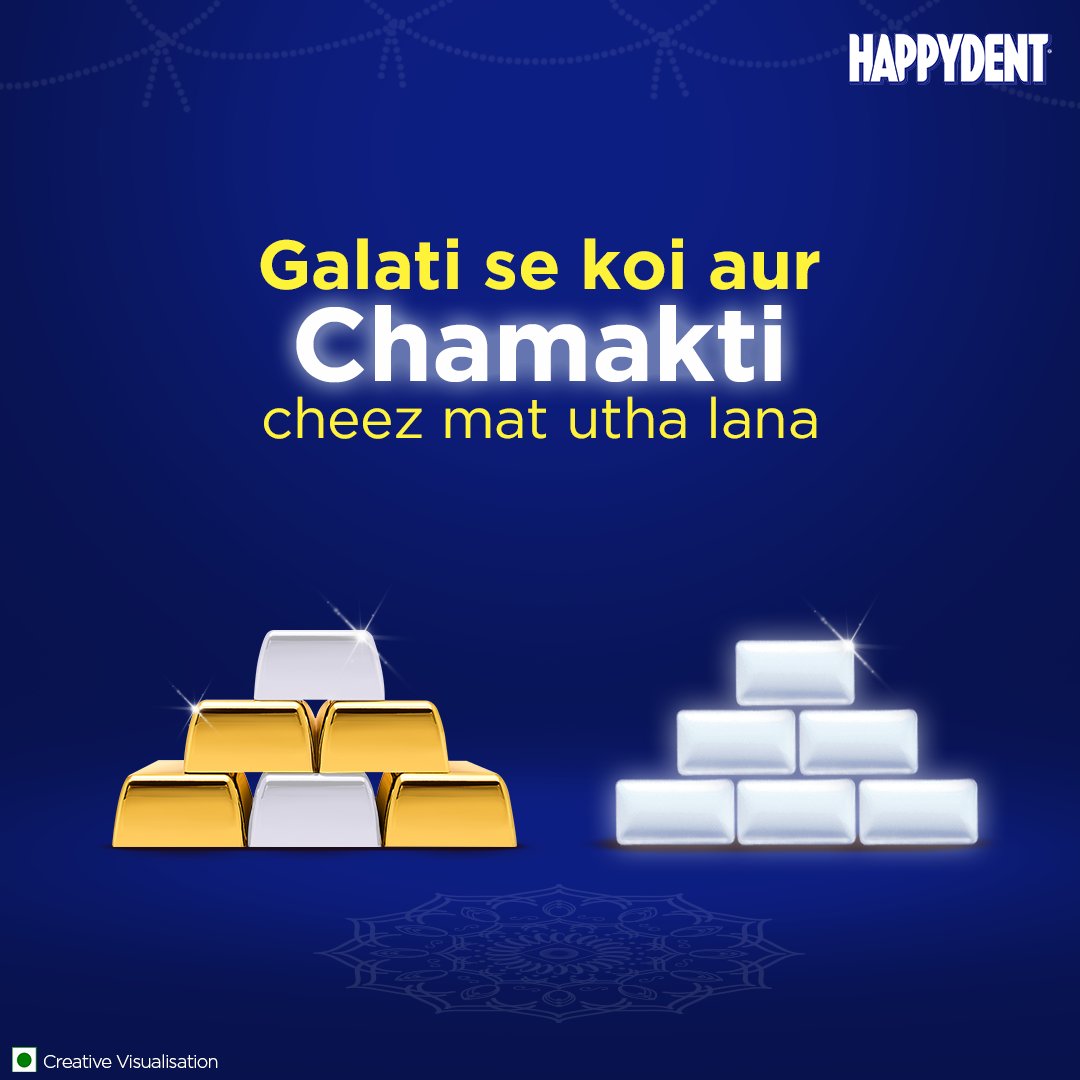 Har chamakti cheez sona aur chandi nahi
hoti 😁

#Happydent #Dhanteras #topicalspot #trending
#Dikhabattissi #HappydentIndia