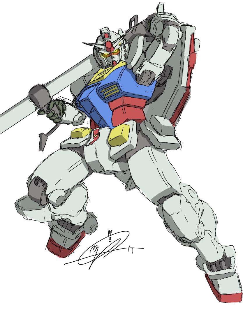 RX-78-2(ガンダム) 「ファーストガンダムの落書き久々に描いた 」|misirabiのイラスト