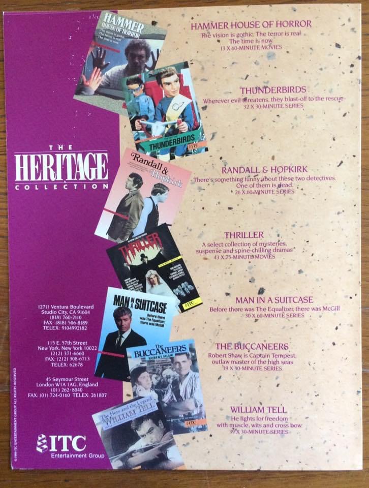 Jaz Wiseman on Twitter "ITC The Heritage Collection 1989