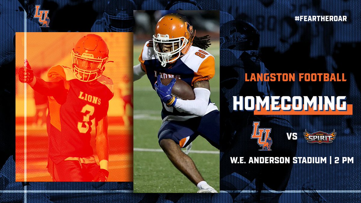 LangstonSports's tweet photo. GAMEDAY! #LUFB hosts OUAZ for HOMECOMING! Opening kickoff is set for 2 pm! 

📺 : https://t.co/3iQ1p2Yamd
📊: https://t.co/dJvi7t1BU7
🎟️ : https://t.co/UieMgOl2WI
📻 : StreambyPPBC in App Store

#goLions #FeartheRoar https://t.co/GxFfMaLW47