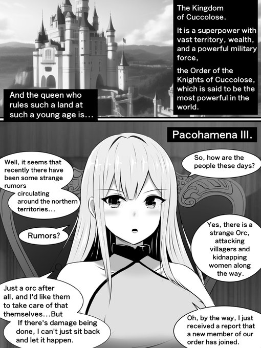 Cuccolose Female Knights vs. Mysterious Seeding Orc !The story of the members of the world's most powerful Kukkorose female knight order, who are defeated one after another by a mysterious seeded uncle orc, who sends them a letter of immediate degradation and defeat acme. 