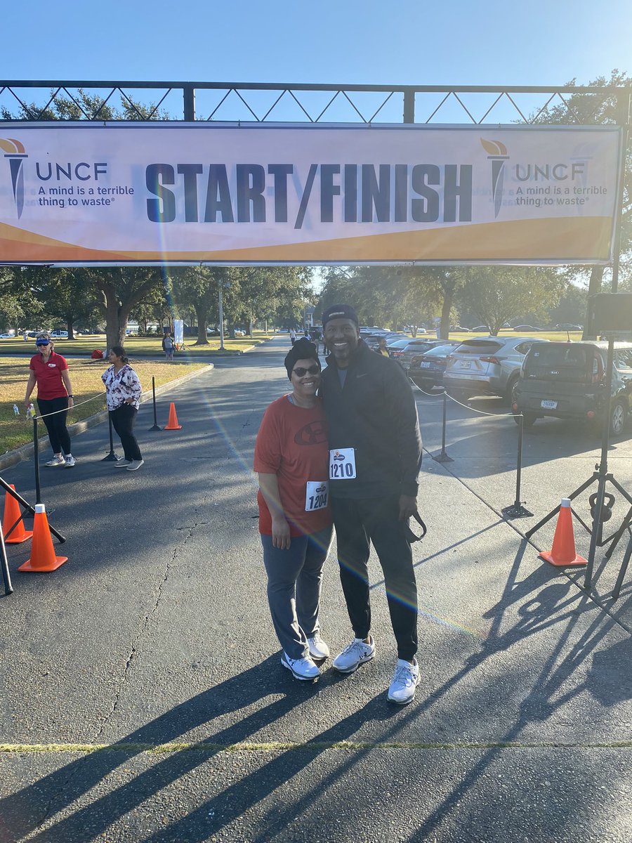 Supporting UNCF by participating in the 5K Walk/Run. Truly enjoyed it.