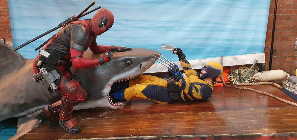 Hey <a href="/RealHughJackman/">Hugh Jackman</a> &amp; <a href="/VancityReynolds/">Ryan Reynolds</a>… Have you thought about having a shark in #Deadpool3? I can recommend a friend if so… #Jaws #Claws #Deadpool #Wolverine