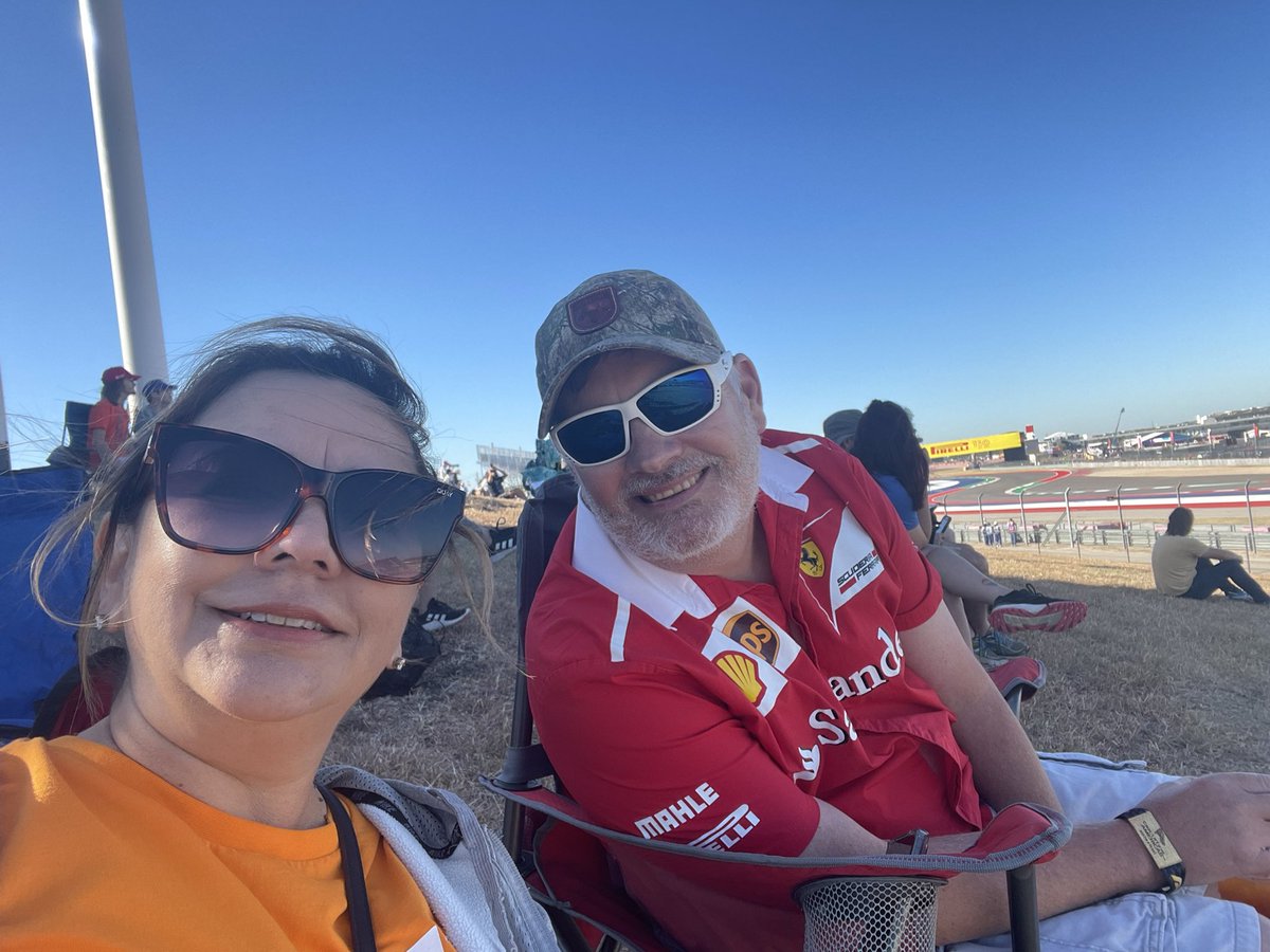 EdithFischer's tweet image. Ready for F1 at turn 6! #TrackTV #F1 #formula1 #cota #USGP2022