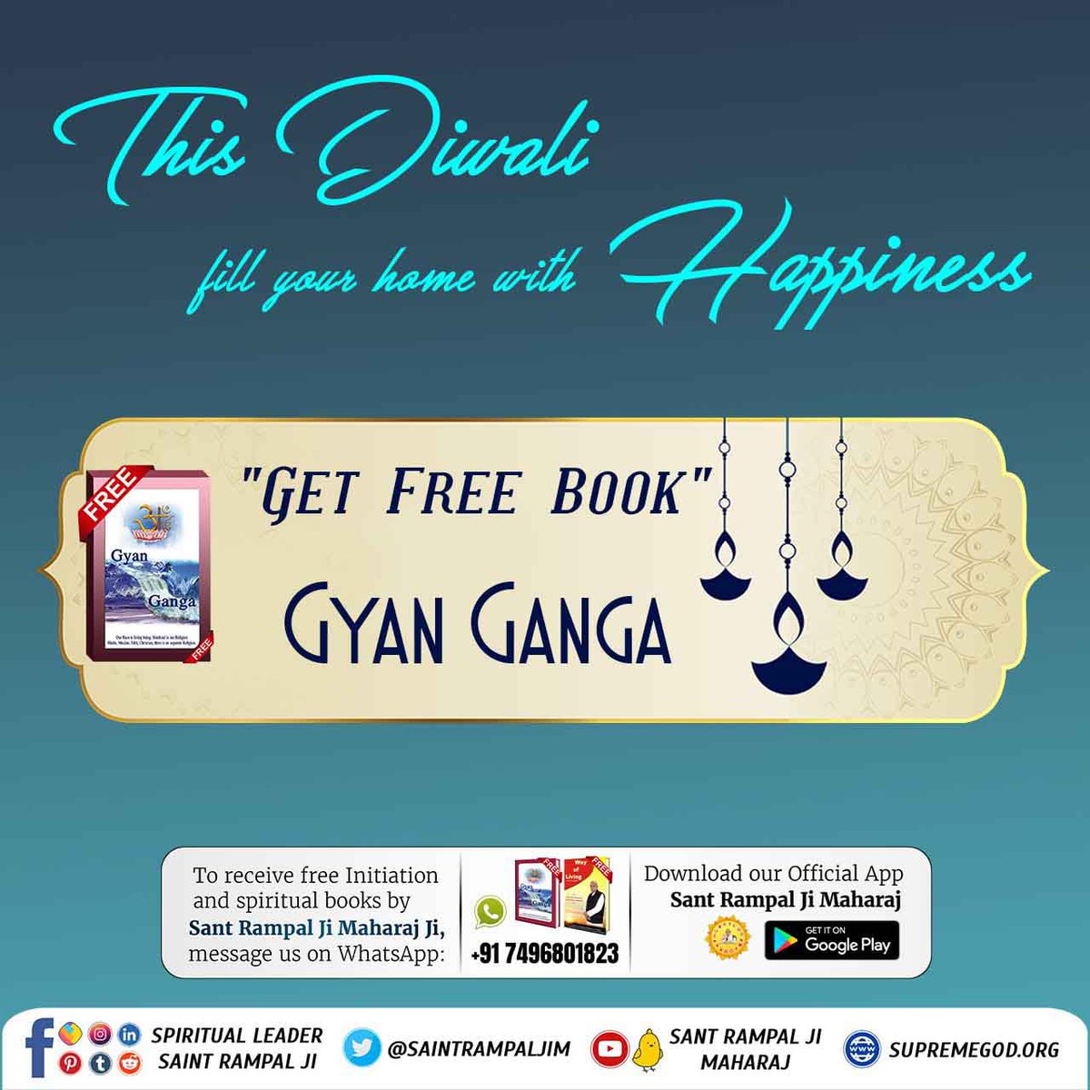 deeraj_das's tweet photo. Celebrate diwali everyday by taking naam updesh from sant rampal ji maharaj ji, ask for free book today way to live.
#SpiritualBooks_On_Diwali https://t.co/SbqD3WOMED