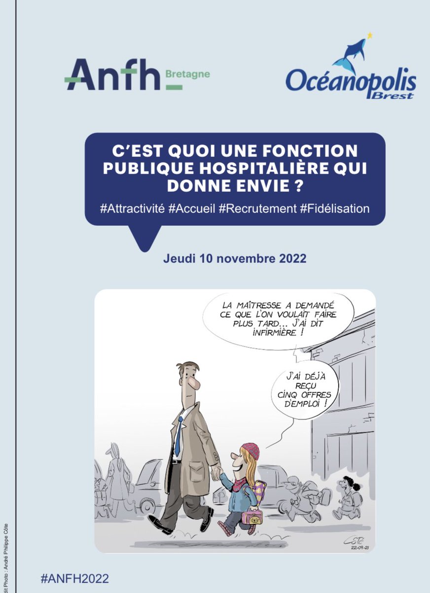 « C’est quoi une fonction publique hospitalière qui donne envie? », les partenaires et adhérents de l’<a href="/ANFH_/">ANFH</a> sont les bienvenus pour participer en mode #appreciativeinquiry à notre Journée Régionale le 10/11/2022 à <a href="/Oceanopolis_/">Océanopolis Brest</a>  inscriptions via urlz.fr/jA5f