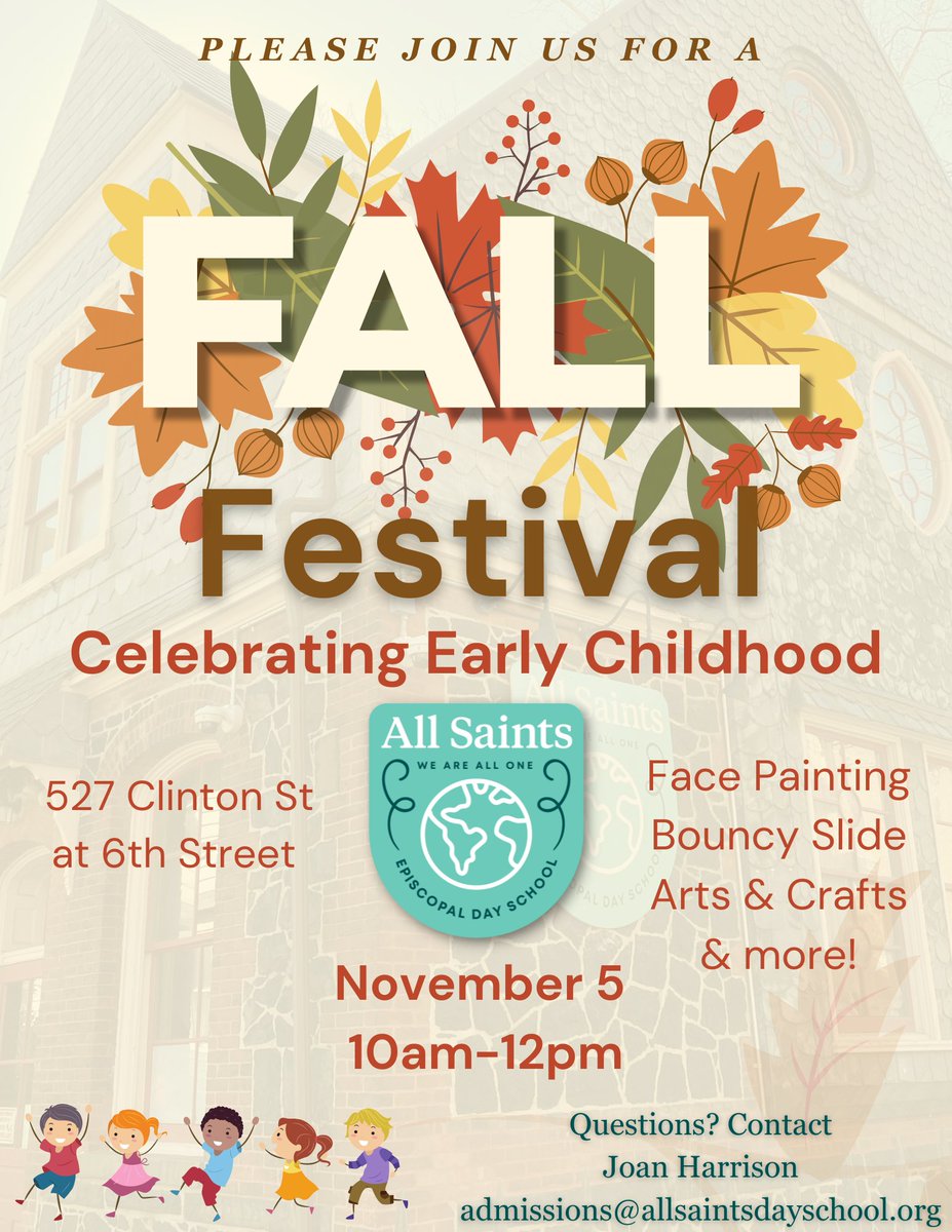 ASEDSHoboken's tweet photo. Join us at our Early Childhood Center, 527 Clinton Street, for our Fall Festival on November 5 from 10am-12pm! #ASEDS https://t.co/5lfsX3Qzjl