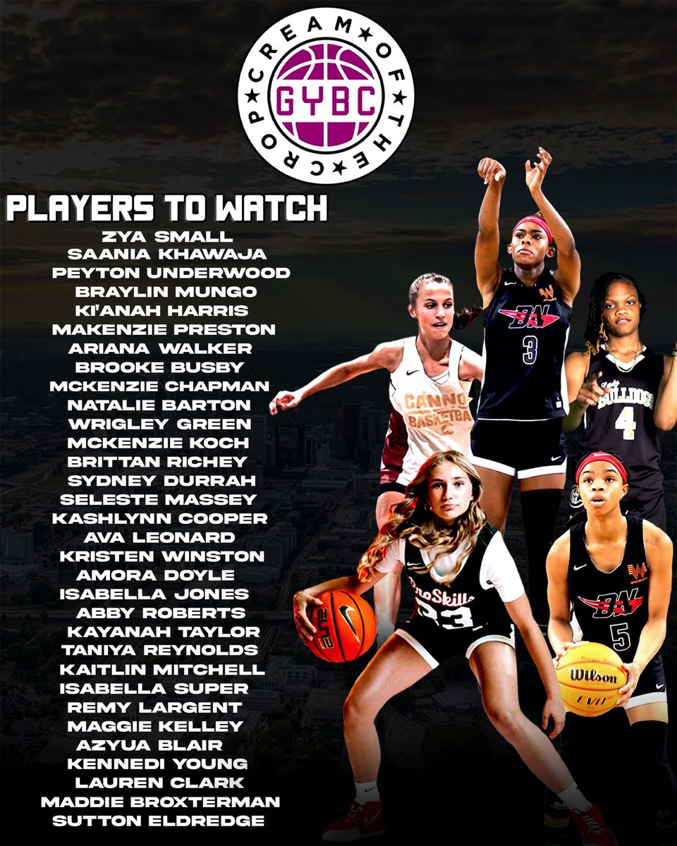 Gybcircuit_'s tweet photo. GYBC Cream of the Crop Players to Watch. This camp is FULL of electric talent and the ATMOSPHERE will be unbelievable. Get ready for a show 🔥 https://t.co/qeExbhPurt