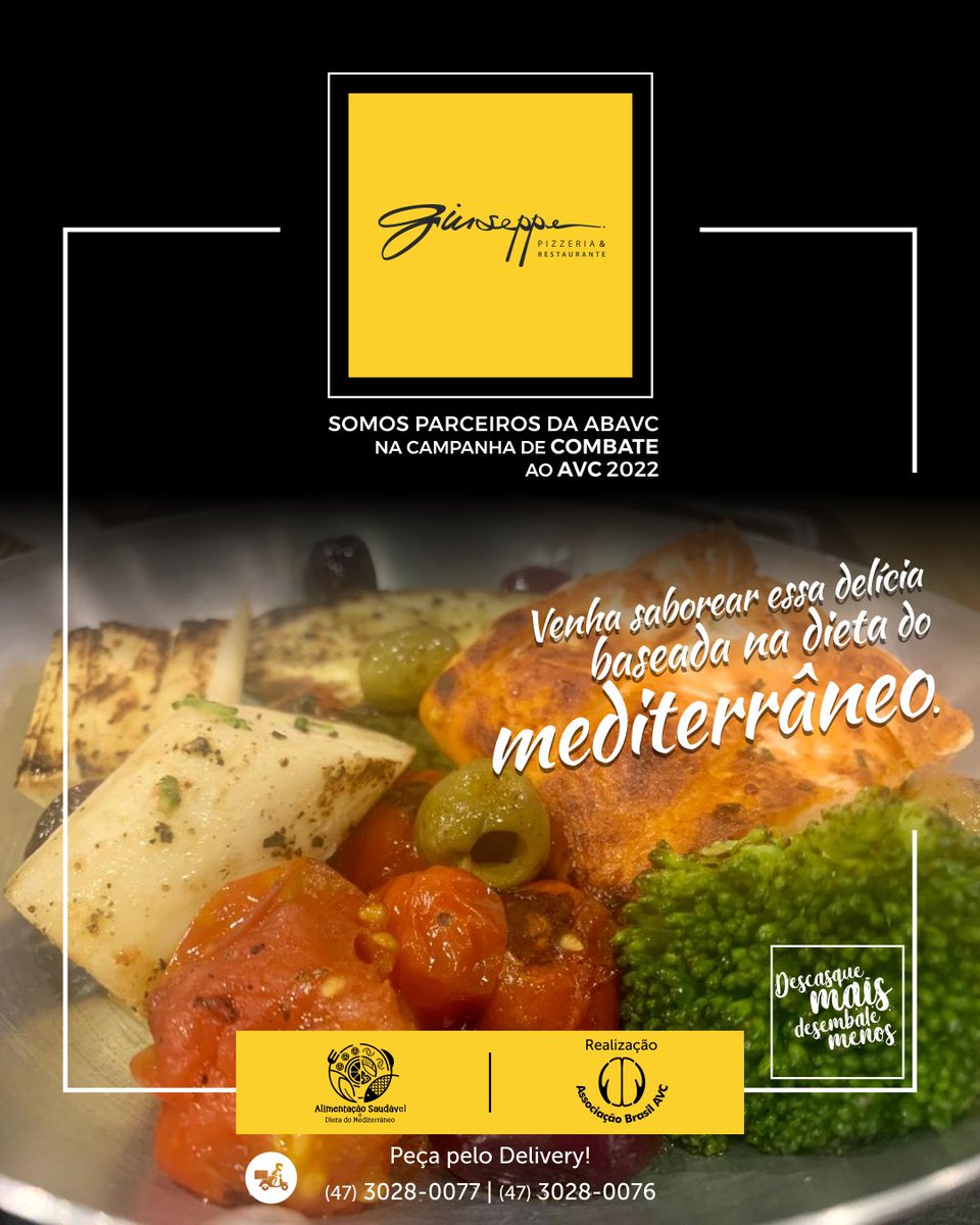 ABAVC_Oficial's tweet photo. 🍽 Restaurante Parceiro da ABAVC na Campanha de Combate ao AVC 2022 -Giuseppe Pizzaria e Restaurante

📍 A casa fica na rua Otto Boehm, 604. Bairro América, Joinville.

#abavc #avc #forumavc #campanhagastronomica https://t.co/brOyrseF7U