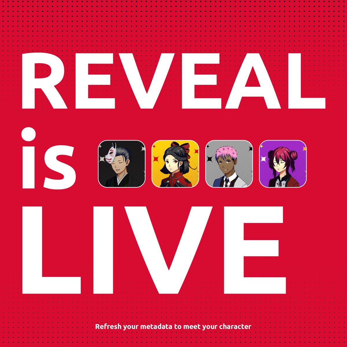 5,000 ESPers has been successfully transported to the world of mystery and magic. 

Kindly refresh your metadata! 

opensea.io/collection/cxg…

Welcome, Heroes!! 

#NFTs #RevealCollection #AnimeNFT #CXGNUS #NFTCommunity