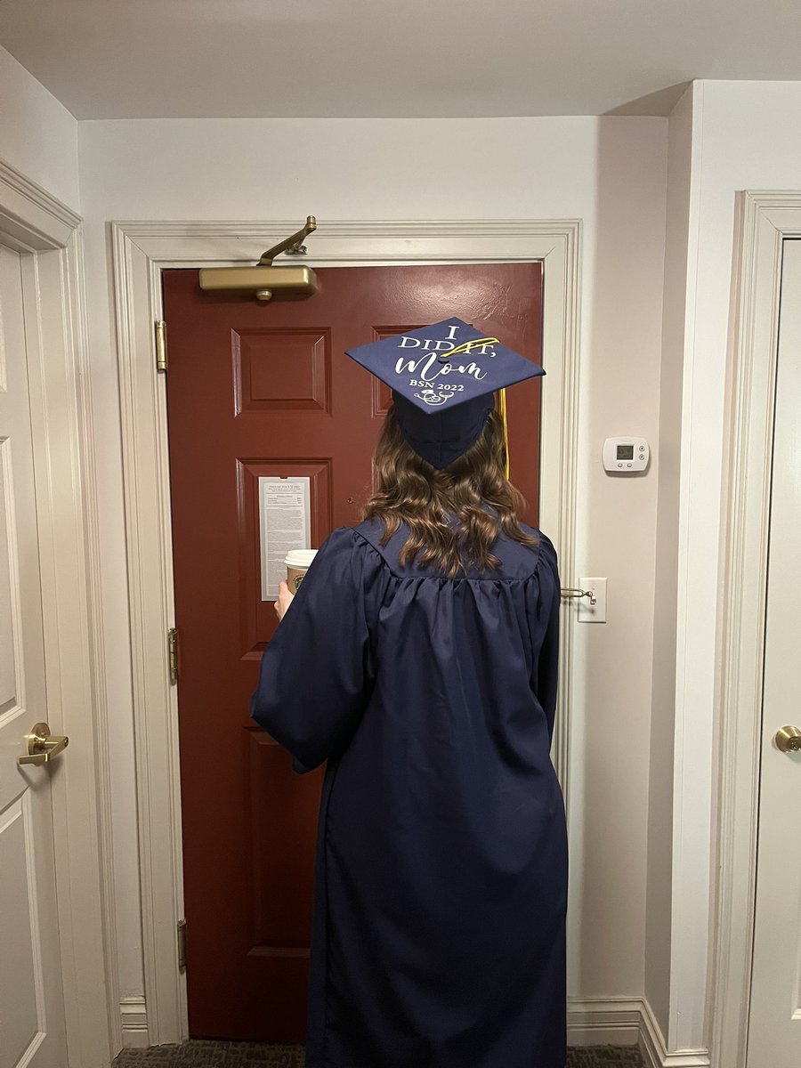 SympliCatherine's tweet photo. So proud of my daughter!  @wgugrad with a bachelor of Nursing!  She set a goal and didn’t let anything stand in her way!  Excited to watch her walk today! https://t.co/Sn8mC9Appw