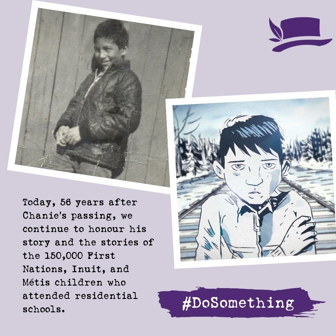 downiewenjack's tweet photo. Today marks 56 years since Chanie Wenjack's passing. Swipe to learn more about Chanie and how you can honour his legacy.

https://t.co/Tv9n6pJ7vr https://t.co/bs3sgyniav