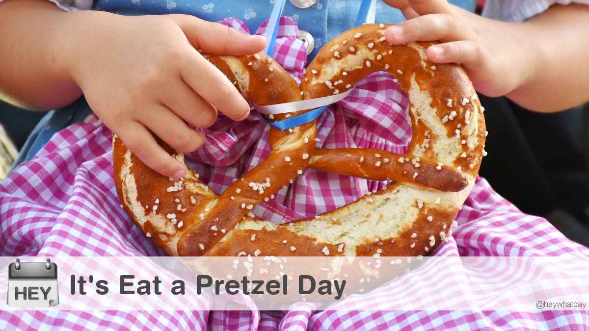 It's Eat a Pretzel Day! #EatAPretzelDay #NationalEatAPretzelDay #Pretzel