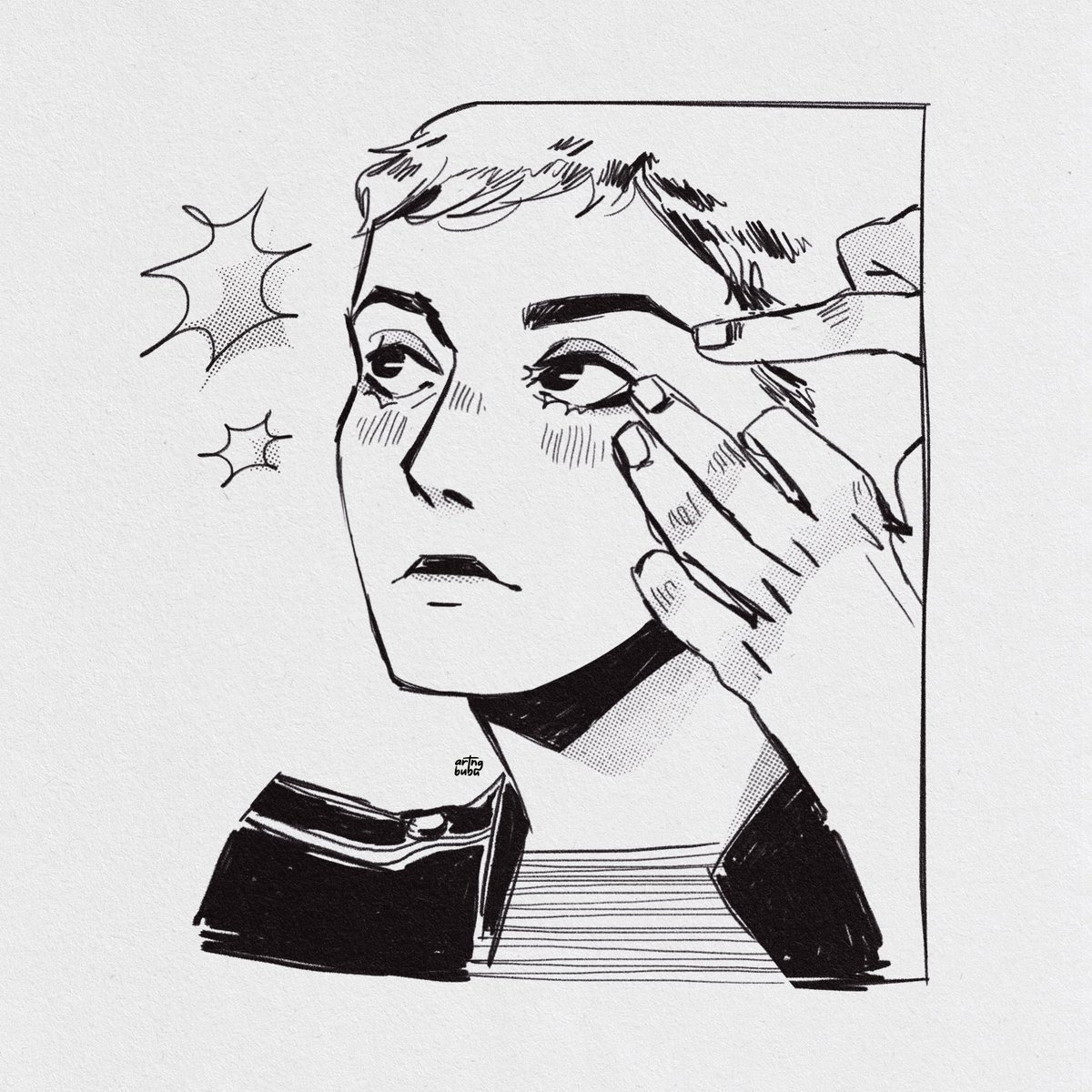 that one video of gerard getting his eyeliner done 👁️ #mcr #gerardway 