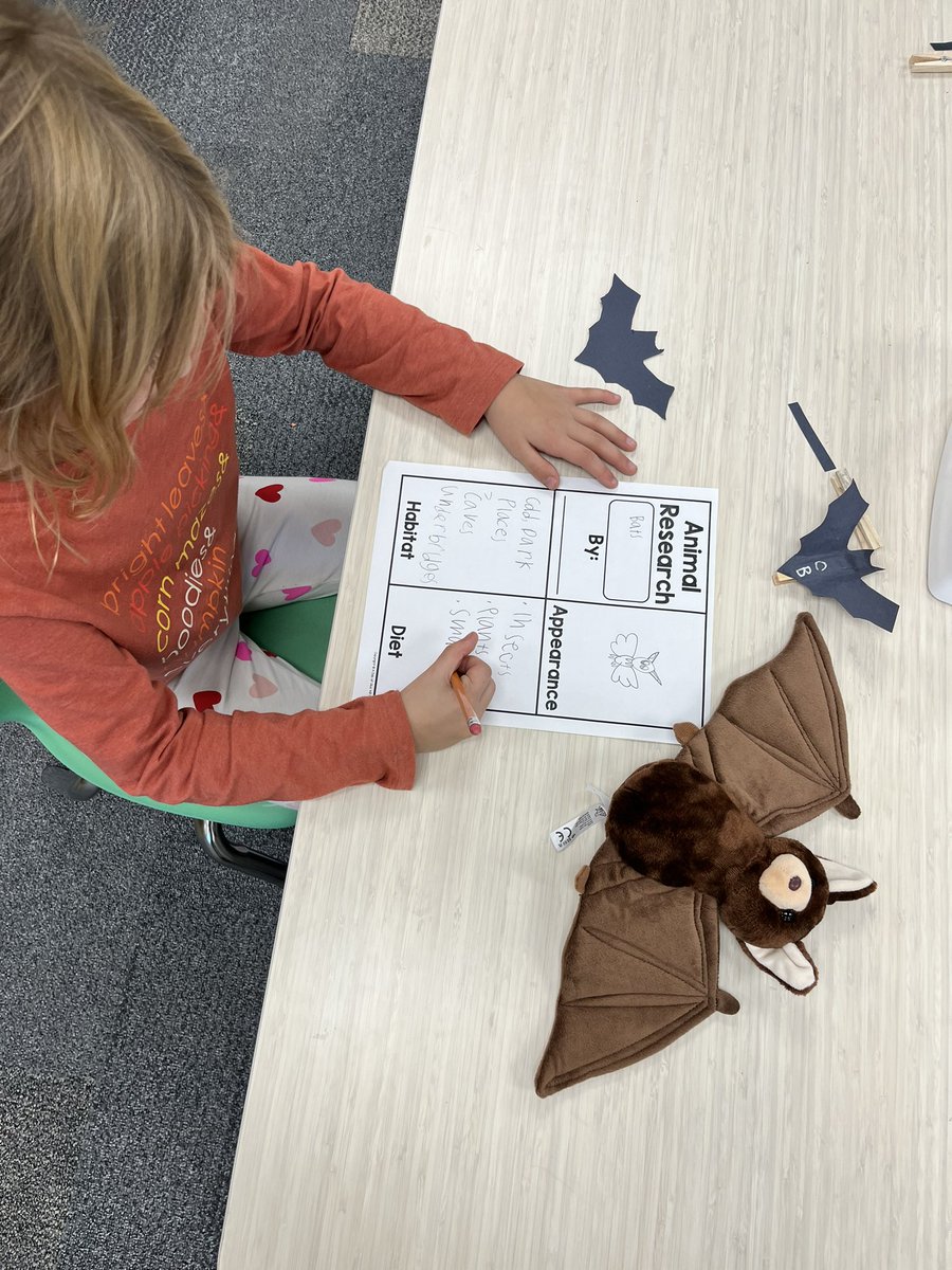 library_OESSCC's tweet photo. 🦇OES Students have been researching bats in the library.  After completing research, students created a bat that appears to fly! It’s great to be a Saint! 🦇 #greatdayinscc @sccboe #everystudentprepared https://t.co/2JEutPrOQJ