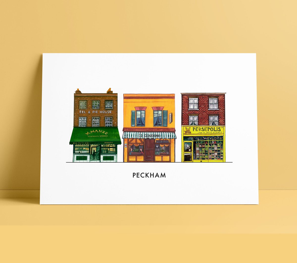 camberdesigns's tweet photo. My mixed Peckham print is now available on my website https://t.co/viRRzg387a (link in bio). These three are Peckham high street icons! I hope you like them as much as I do 😄

#manzes #pieandmash #se15 #persepolis #ilgiardino #peckhamprint #peckhamartist https://t.co/WGU8u70SRp