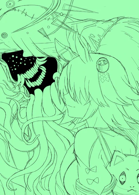 Kick back 聞いてるとこっちを仕上げたくなるんだよね。クトゥルフ×ウマ娘 