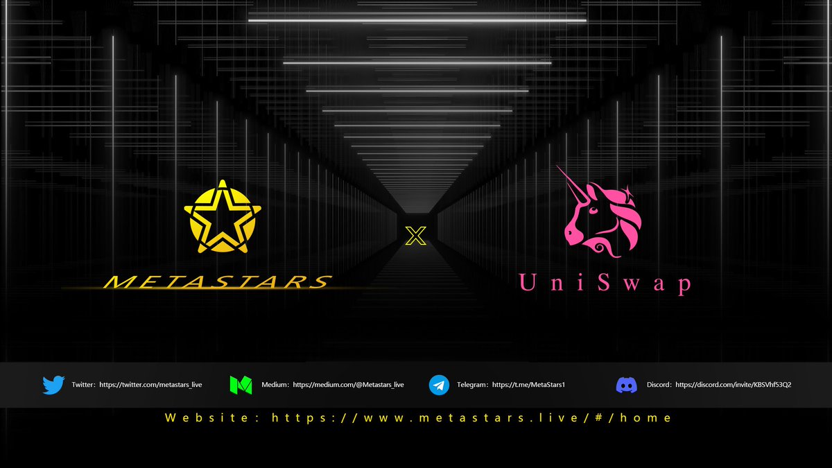 Dear fans of MetaStars, we are pleased to announce our further collaboration with UniSwap, which is exciting for everyone! 
#Metastars #BTC #ETH #blockchains #Crypto #btC