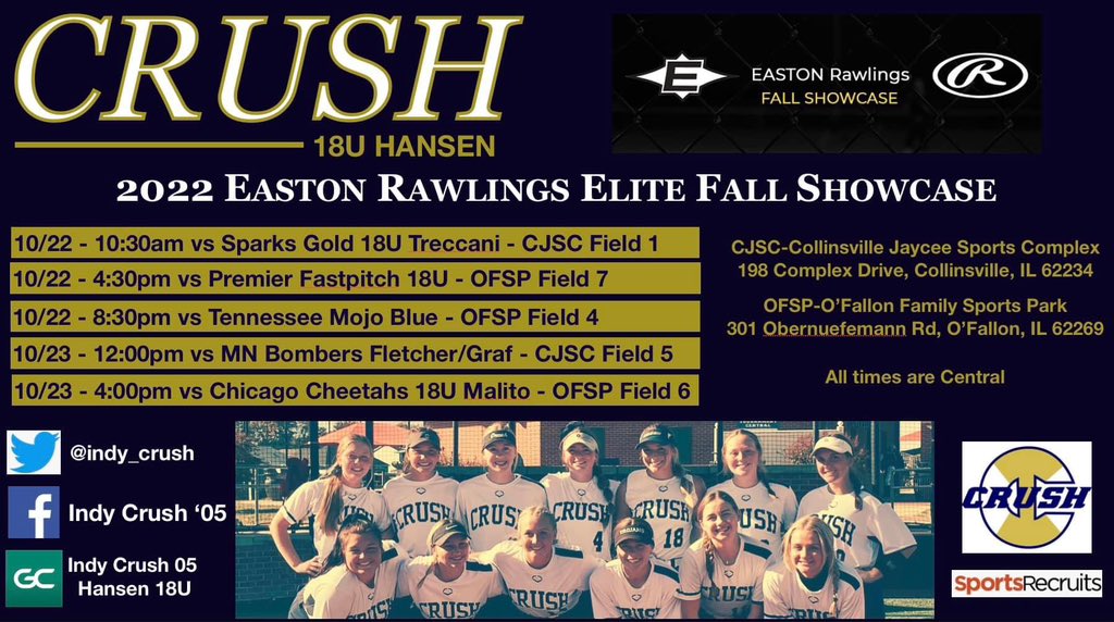 JansenLillianna's tweet photo. Let’s ball out @indy_crush! @AC_softball @BallStateSB @UIndySoftball @ufindlay @UC_ClubSoftball @Quaker_softball @IUPUISoftball @IndStSoftball @USISOFTBALL @CMUSoftball @GVSUSoftball @TU_Softball @HoyaSoftball https://t.co/C6FUl0SEUy