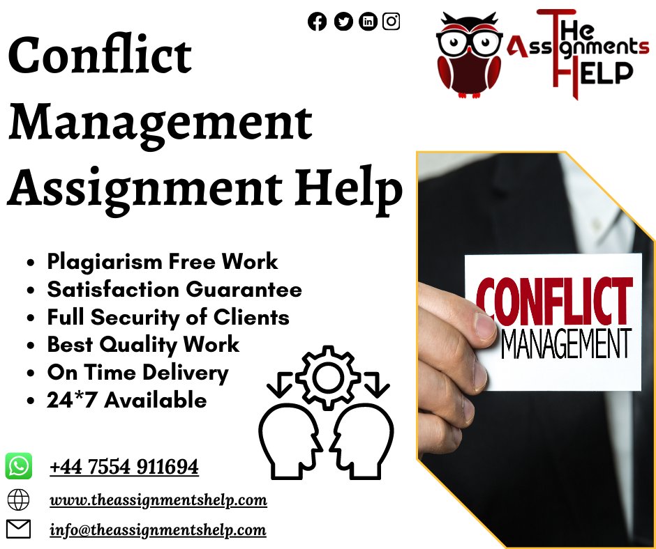 tasignmentshelp's tweet image. Be confident! Because you choose our Conflict Management Assignment Help Services.
Order Now:
#Conflictmanagement #Conflictmanagementassignment #Conflictmanagementassignmenthelp #assignmenthelp #writingassignment #writinghelp #assignments #help #theassignmentshelp