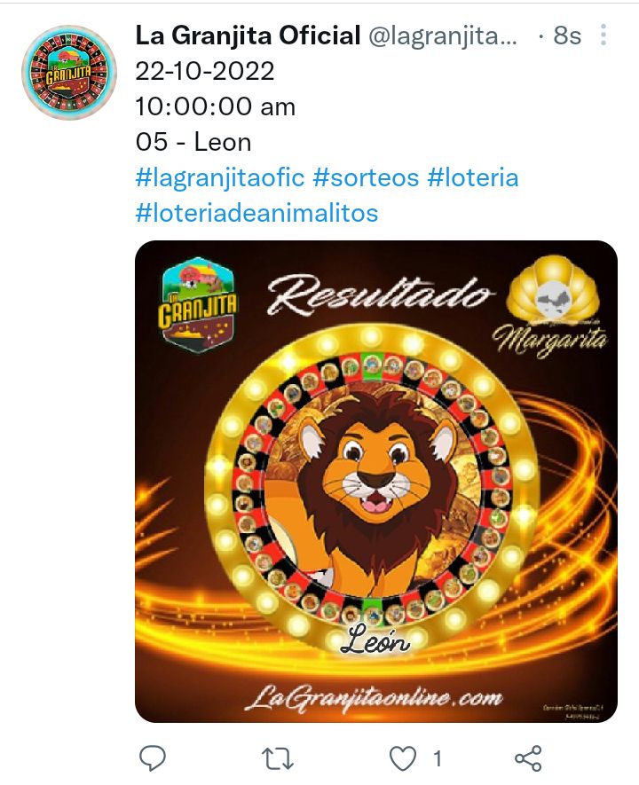 PabloJota27's tweet photo. ((( #HUUBOOESPECIAL ))) Animalito Que Por LOTTO ACTIVO Anda Desaparecido Y Sale En LA GRANJITA: A Cobrarrrrrrr Y #SEGUIMOSLIGANDO Mi Gente Con Full Mente Positiva, Hoy 
#SABADODEPROMOCION
#SABADODECONSEGUIR
#SABADODEGANAR
👉📱+584149690049 🎯💰🤑💪 https://t.co/L7f1XR0QTf