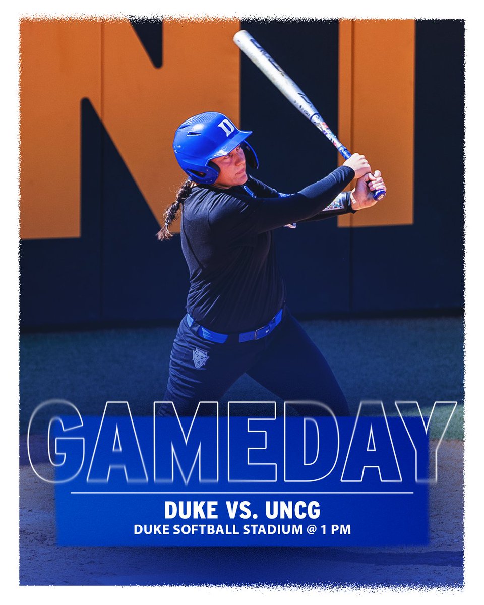 You know what day it is 😈 📍 Duke Softball Stadium 🆚 UNCG ⌚ 1 PM 🆓 Free Admission ➡️ No live stats or live stream, results to follow game. #Team6 | #GoDuke