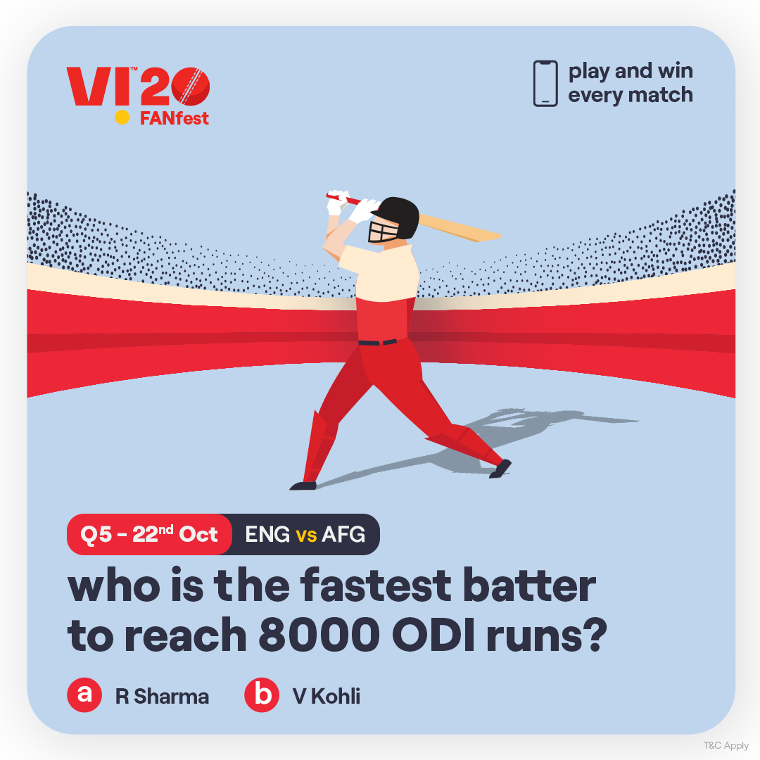 Your love for cricket might help you win big. Answer the #Vi20FANfest contest question and you could stand a chance to win an iPhone every match. #ContestAlert #ENGvsAFG