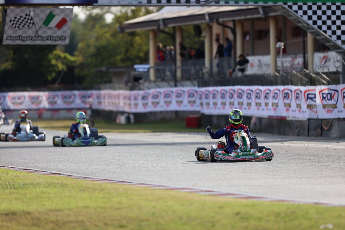 ROKCupUSA's tweet photo. Rok Cup Superfinal Expert Champion, Renato Jader-David! After heartbreak in 2021, Jader-David comes out on top in Lonato!
Derek Wang makes it a 1-2 finish for Team USA!
📸: @CKN_Live
#LetsROK #RokCupSuperfinal2022 #ROK #Vortex #VortexROK #VortexEngines #ROKCup #TeamUSA https://t.co/XbKgbNAQ5g