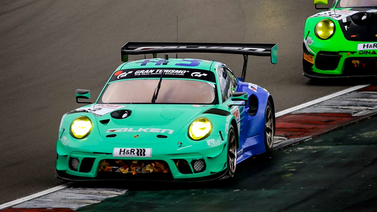 #NLS - A difficult 4-hour race on the @Nuerburgring #Nordschleife is over. Best placed #Porsche is the @dinamicmotors #911GT3R of @PicarielloCA & #AdrienDeLeener on P5. @mragginger & #GT3 rookie #TimHeinemann finish P7 for @FalkenTyres. P8: #Cup2 winner David Jahn/David Blickle