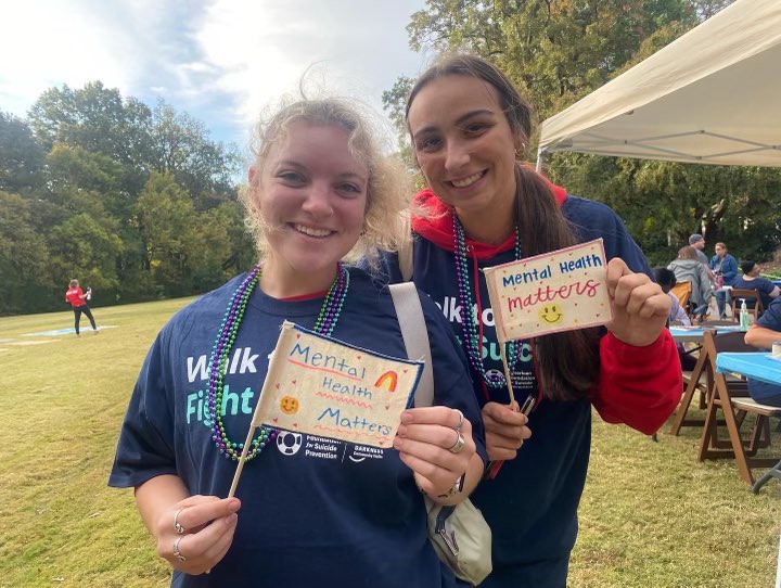 RhodesSoftball's tweet photo. Spending the morning getting involved in a very special community. #bethevoice maybe we can help even just one person. Out of the Darkness walk hits so close to home for college athletes. #youarenotalone
#rhodessoftball #burntheships #bethevoice #AFSP #walktofightsuicide https://t.co/u9qwhl782E