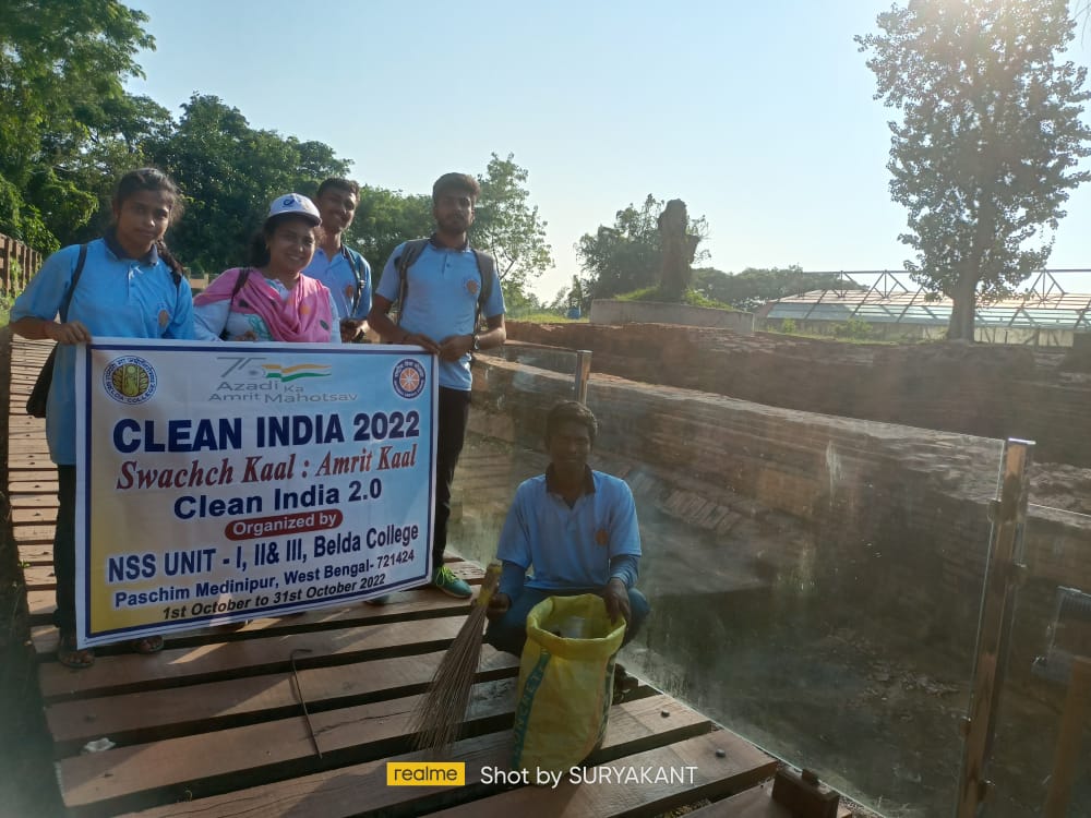 NSSUnit2_Belda's tweet photo. NSS Unit I, II, II POs &amp; volunteers are actively involved in Clean India 2.0 &amp; Swachhata 2022 at Belda College Campus @_NSSAwards @rdnss_kolkata @_NSSAwards @CleanIndiaWatch #CleanIndiaCampaign2022 #yasministry #cleanindia2022 @ConnectingNss @NssrdD @CLEANIndia_da #FitIndia https://t.co/qpZOGPssvj