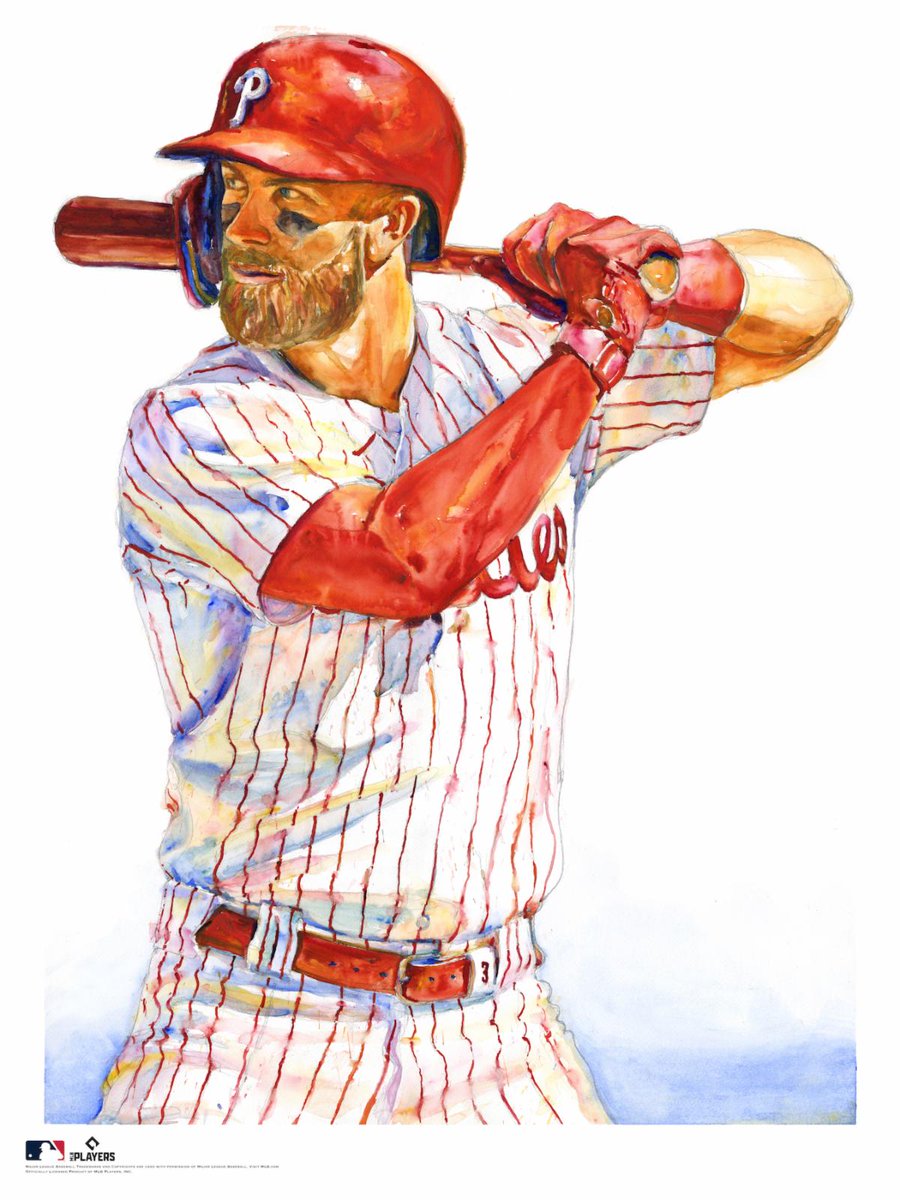 rsulli200's tweet photo. New Print Alert Phillies fans! I am excited to announce 6 new Phillies paintings. Use Promo Code: FALL2022 for 15% off. 

https://t.co/naMymRhkkm
 
-Size: 18"x24" 
-Edition of 100 
-Price: $95

@MLB @Phillies 

#Playoffs #Phillies #Artist #Watercolor #MLB #BryceHarper #Phanatic https://t.co/4ZCFjVy63O