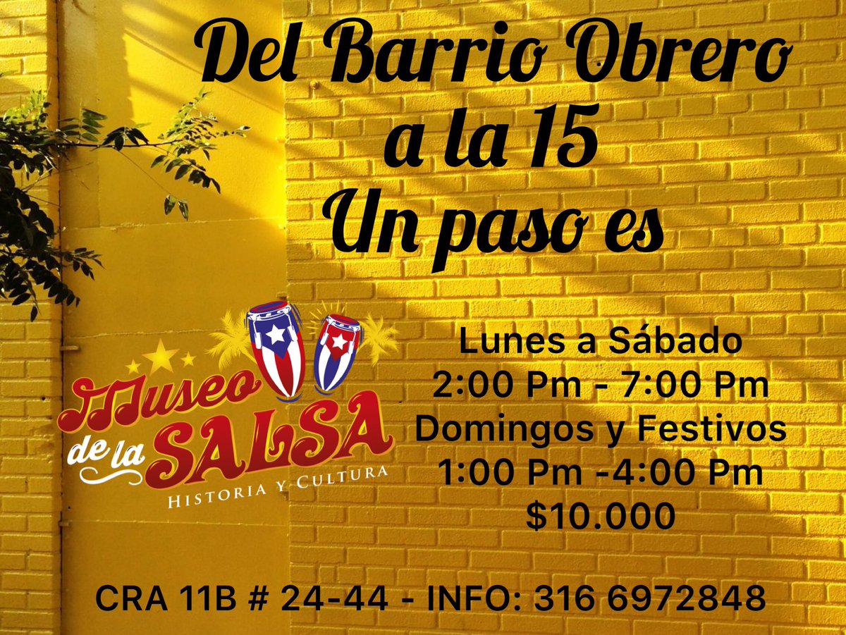 MuseodelaSalsa's tweet photo. Un lugar Mágico solamente para pensar en que la Salsa está más viva que nunca y acá te lo contamos …… Te Esperamos 😱❤️🪕📸🎸🎉🎷🎻🎹🎟#barrioobrero #museodelasalsa #caliessalsa #museum #travelphotography #travel #travelcali #travelblogger #travelbloging #travelsalsa #turismo https://t.co/vHOrvi67av