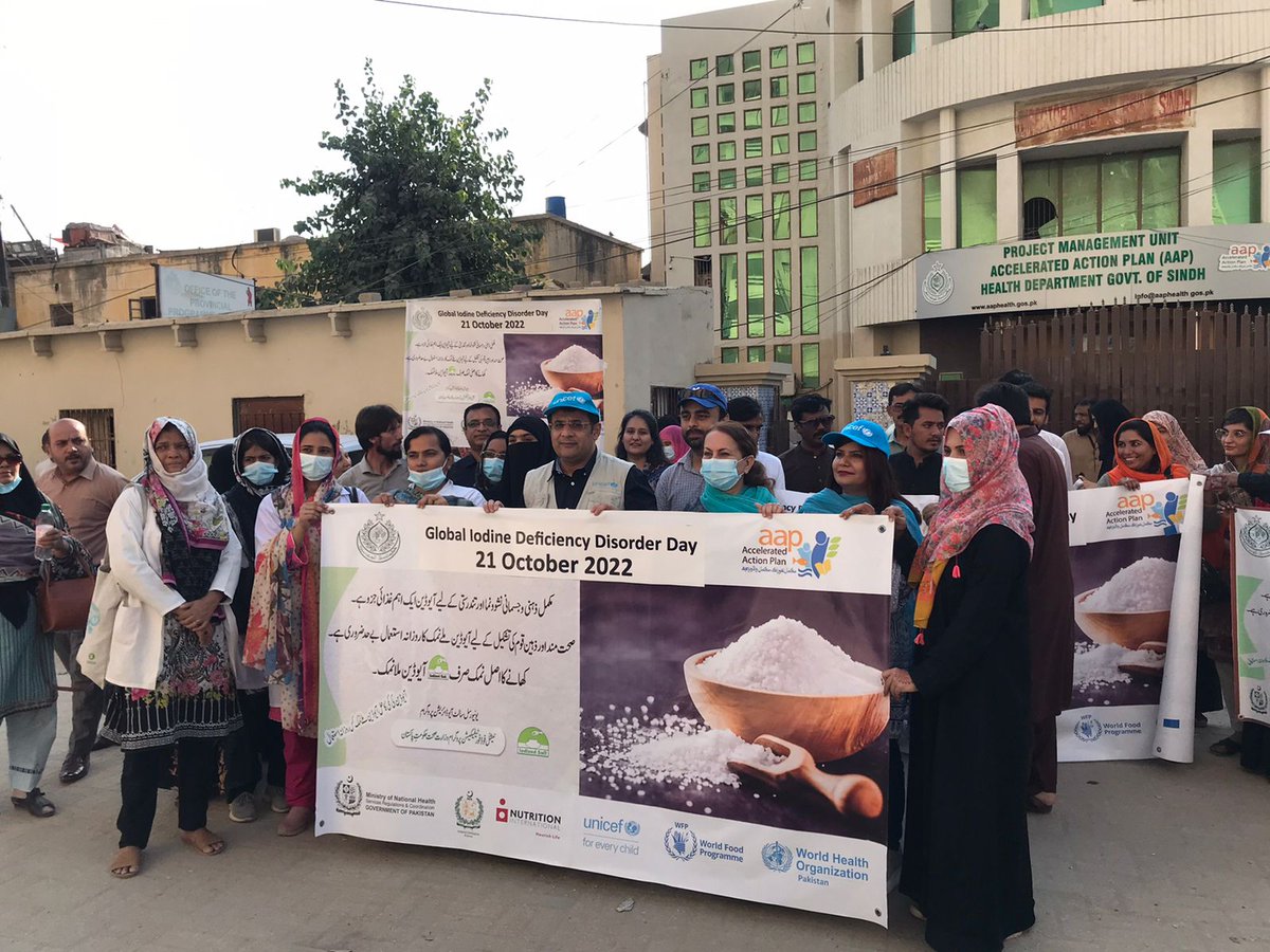 aap_health's tweet photo. An awareness raising walk has been organized by AAP Health with support of UNICEF and other development partners on Global Iodine Deficiency Disorder Day 21-Oct 2022 from AAP office to Kalapul to disseminate the message of IDD deficiency and.
#AAP_HEALTH
#UNICEF
#IDDAwareness https://t.co/4ygdtk5Jxe
