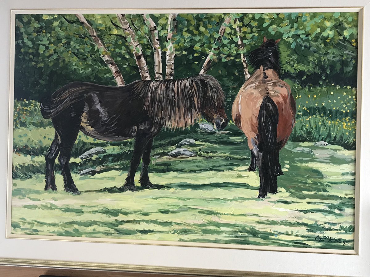 nfld_pony's tweet photo. We can’t wait to read the new issue of ⁦@Newfoundland_Q⁩ featuring the #art of Clifford George. His work is rooted in the beauty of #newfoundland &amp; the plight of the newfoundland pony. He has saved 100s of Newfoundland ponies from being shipped off the island. https://t.co/Uoi2fhpXY5