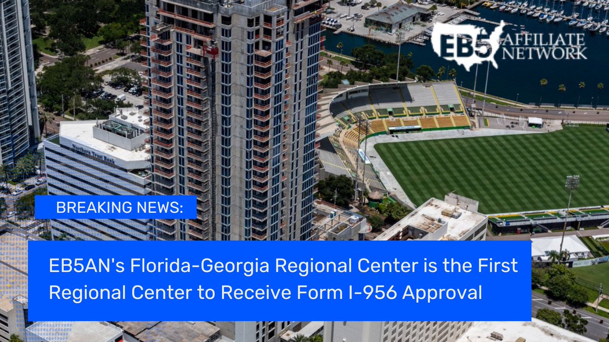 EB5AN's tweet photo. Today, just 5 months after submission and without any requests for additional evidence, EB5AN has received Form I-956 approval from USCIS for its Florida-Georgia regional center.
View EB5AN Rural and Urban EB-5 Projects here: https://t.co/pvvY7pC2Hf #EB5Visa #eb5project https://t.co/qQZna3lUNu