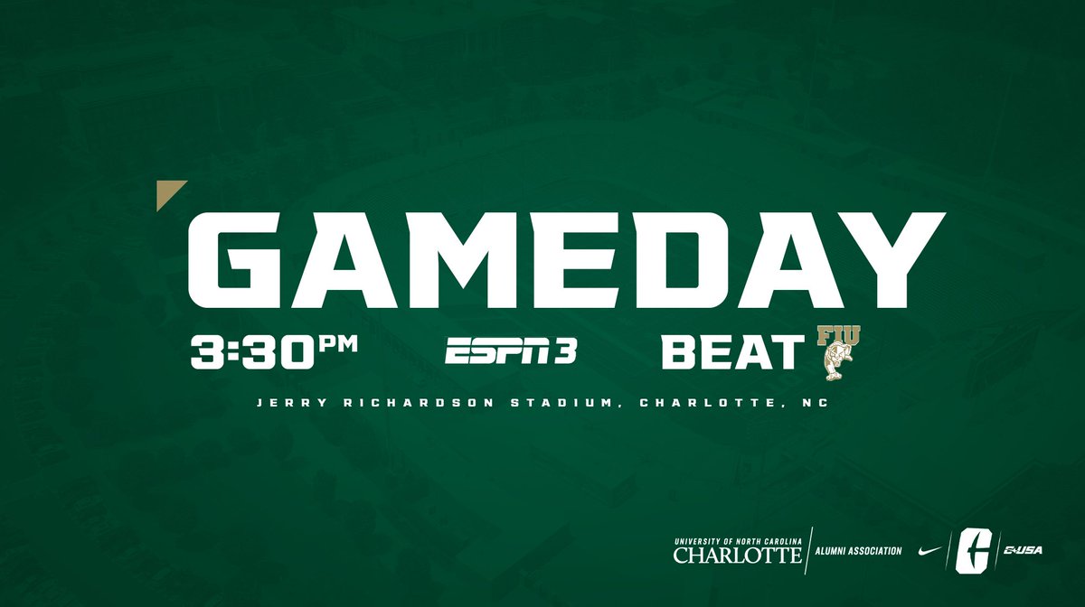 Homecoming weekend! ⛏️ ⏰ 3:30pm 📺 ESPN3 📻 @730TheGame 🗞️ charlotte49ers.com/news/2022/10/1…