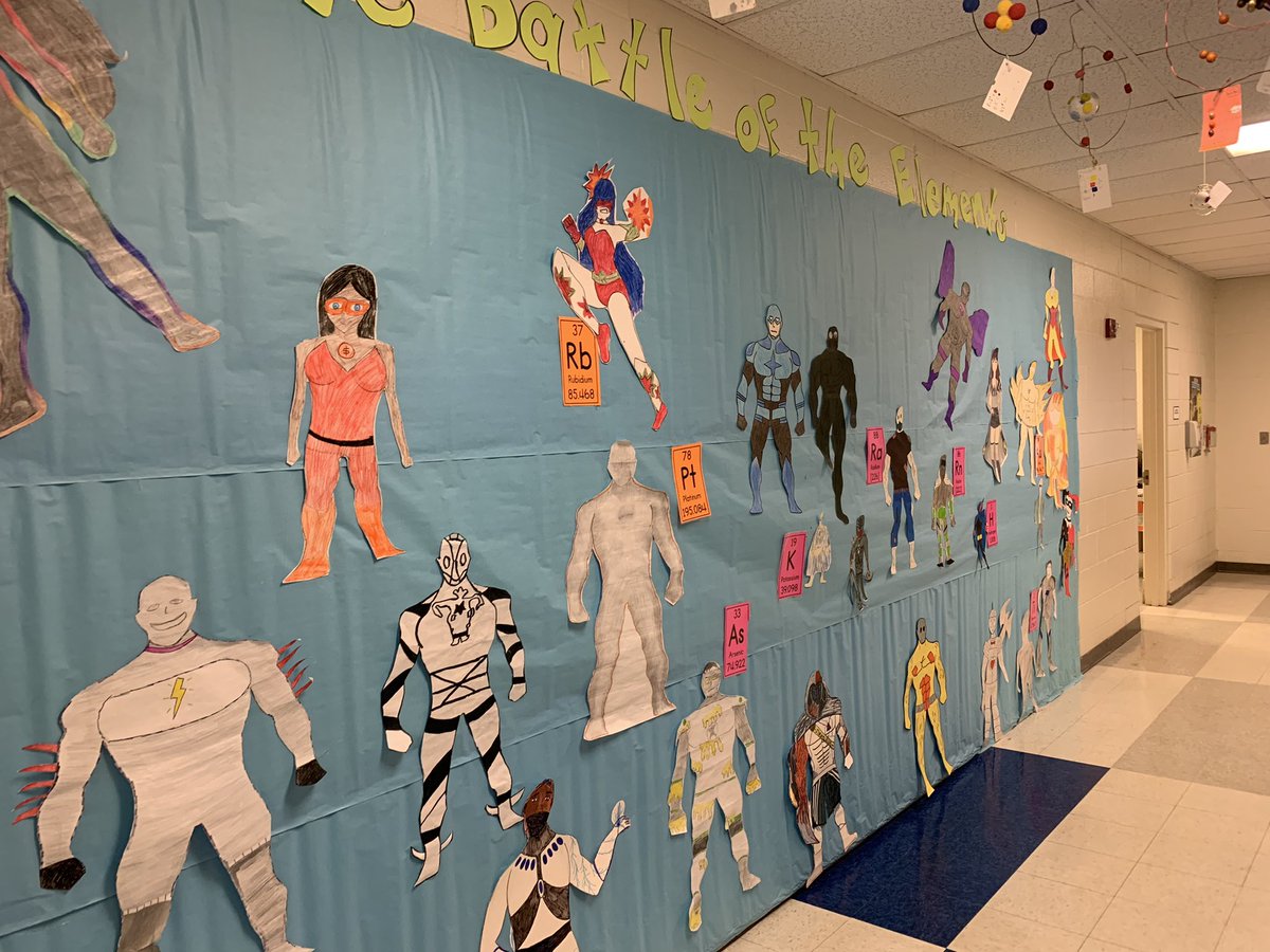 hgomez3931's tweet photo. “ The Battle of the Elements!”- honors students. The stories written of how their villain/superheroes came to be should be published- comic book! Many did an amazing job! #AllAboutScience #makeithappenlmms @LMMSPatriots https://t.co/f5cPSgAE16